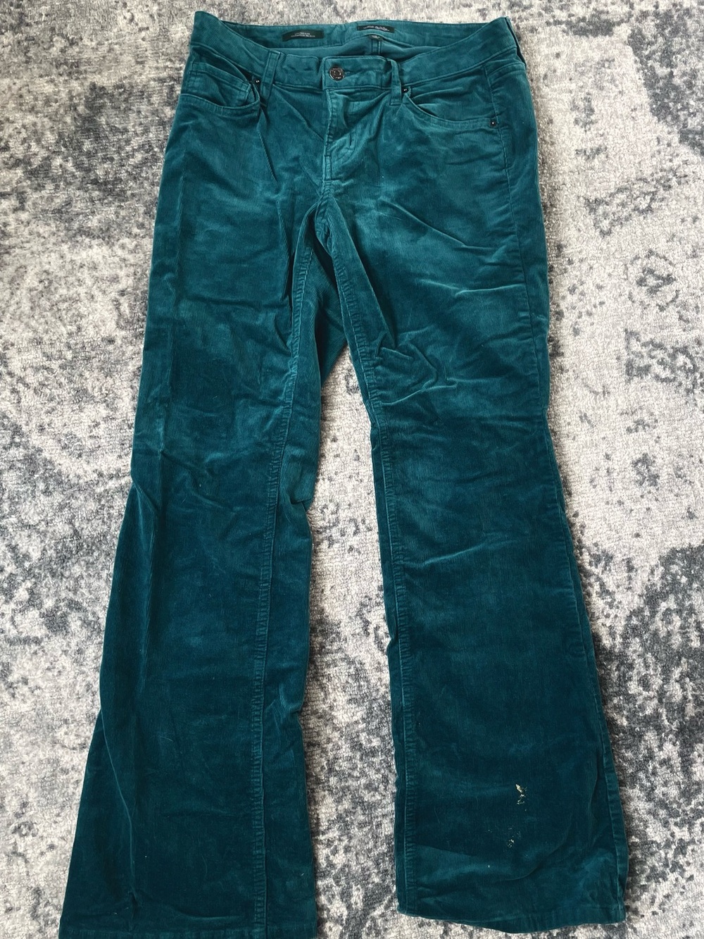 Wild fable low rise flare boot cut size 6 corduroy deep turquoise blue
